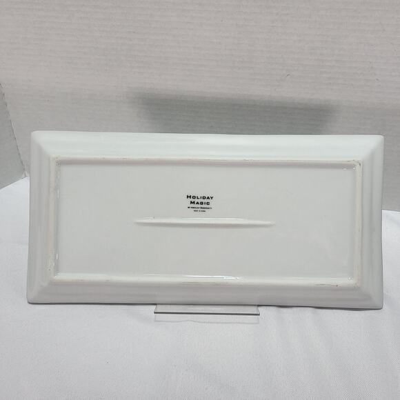 Christmas Santa Reindeer Snowman Snack Platter Tray Ashley Cooper Holiday Magic - Picture 3 of 10